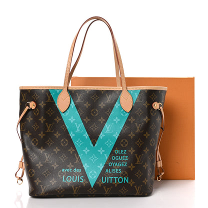 Louis Vuitton Monogram V Neverfull MM Turquoise 10 of 10