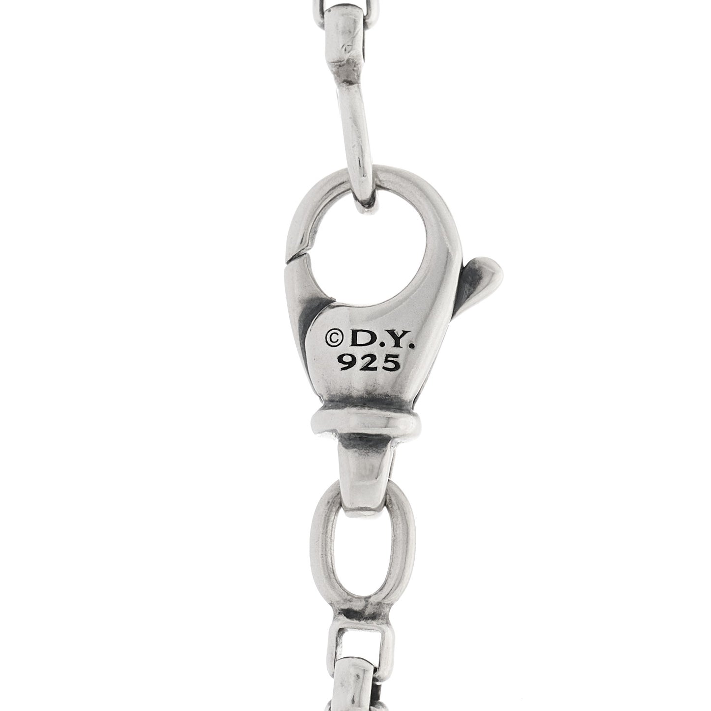 Sterling Silver Mens Wave Tag Pendant Necklace