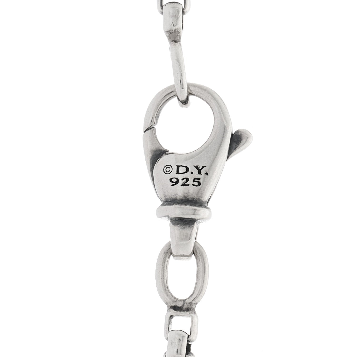 David Yurman Sterling Silver Mens Wave Tag Pendant Necklace 5 of 5