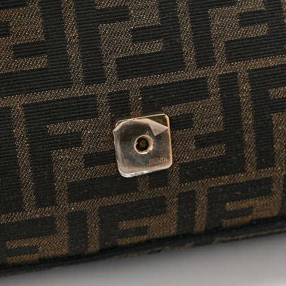 Fendi Fabric Jacquard FF 1974 Medium Baguette Tobacco Moro Black 13 of 13