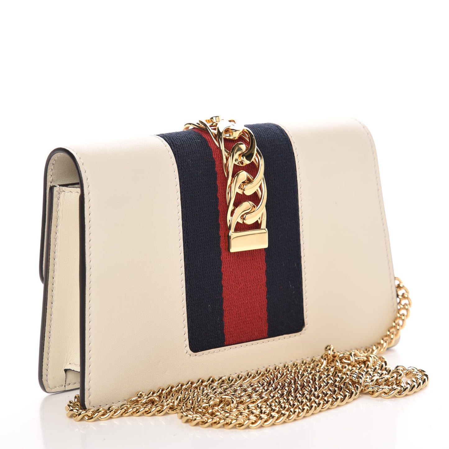 Calfskin Super Mini Sylvie Chain Shoulder Bag White