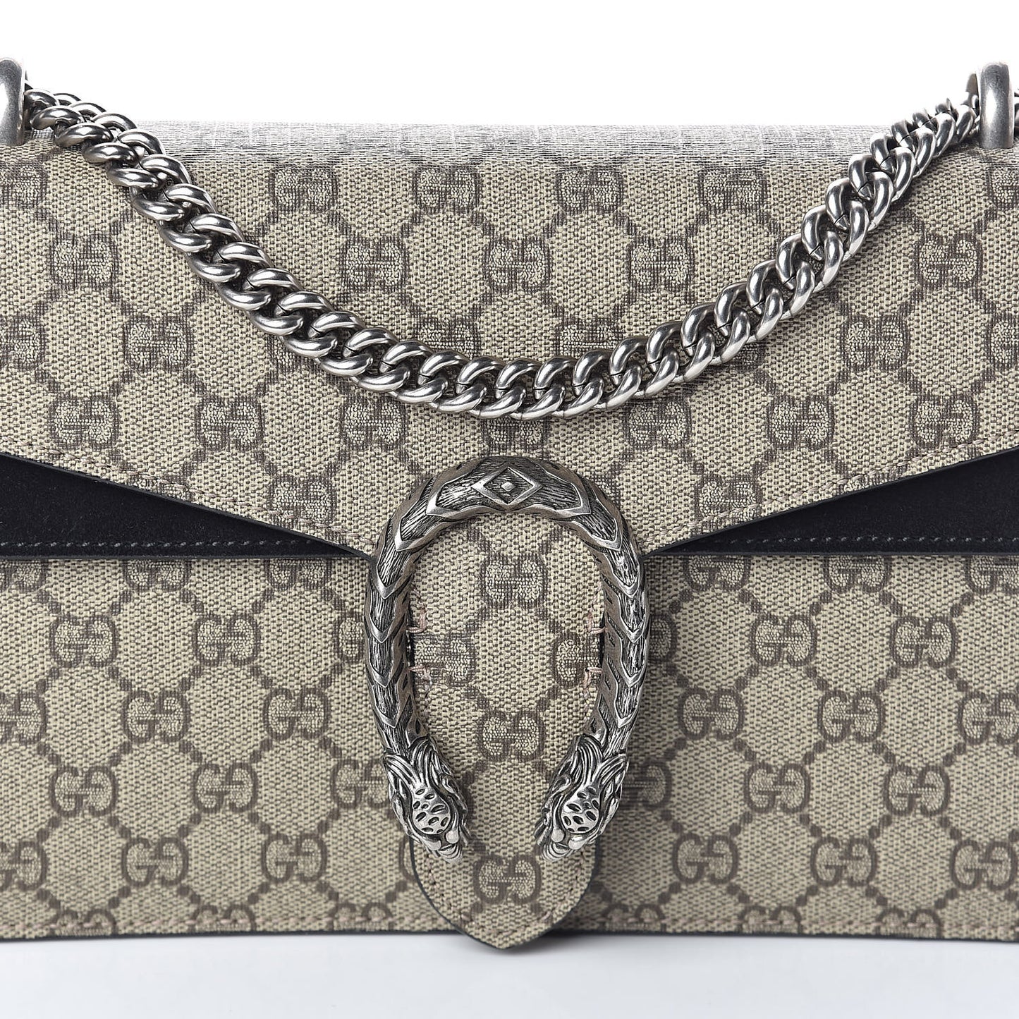 GG Supreme Monogram Small Dionysus Shoulder Bag Black