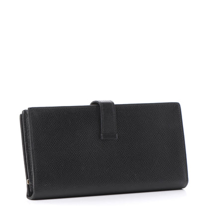 Hermes Epsom Bearn Gusset Wallet Black 3 of 7