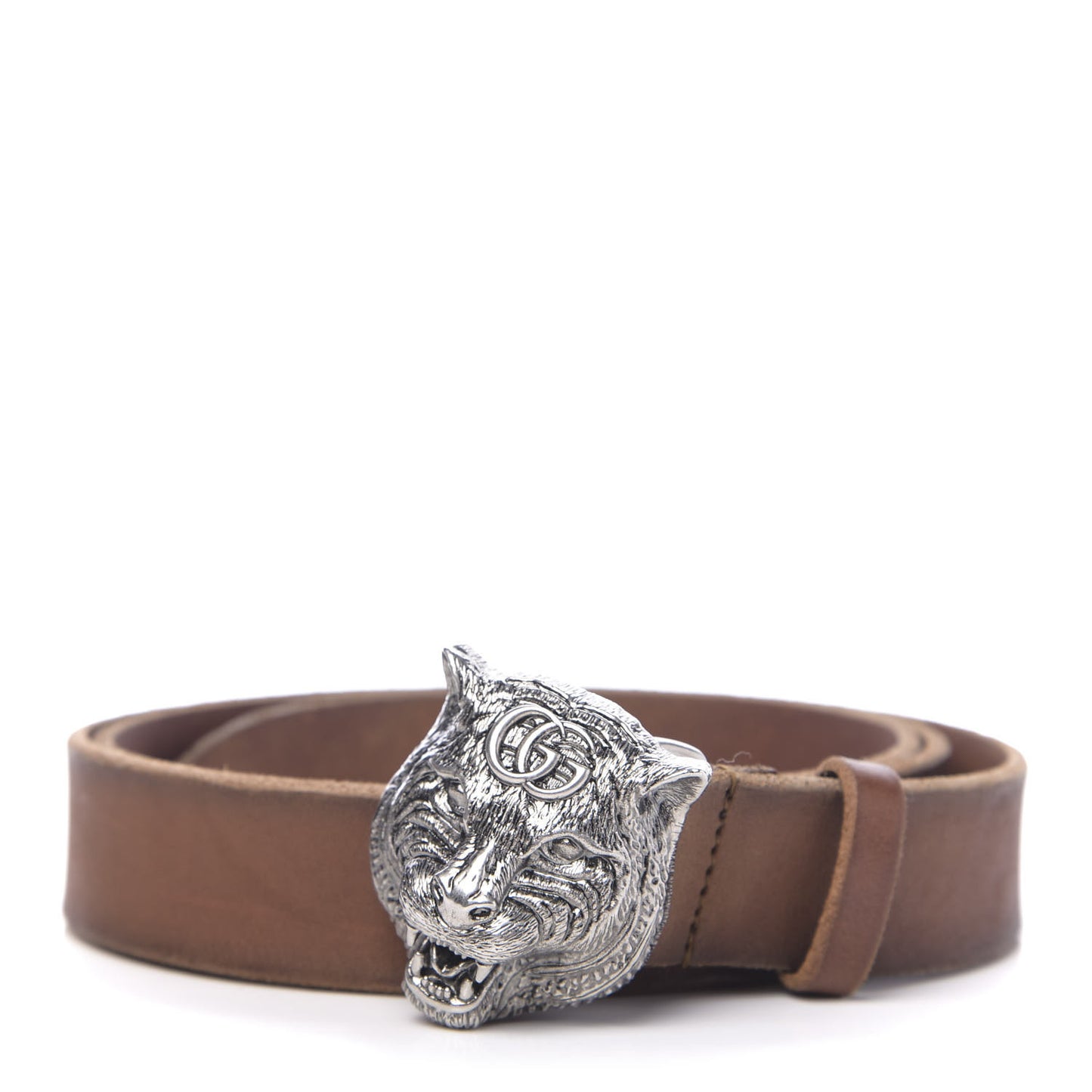 Cuoio Toscano Nickel Feline Buckle Belt 100 40 Cuir