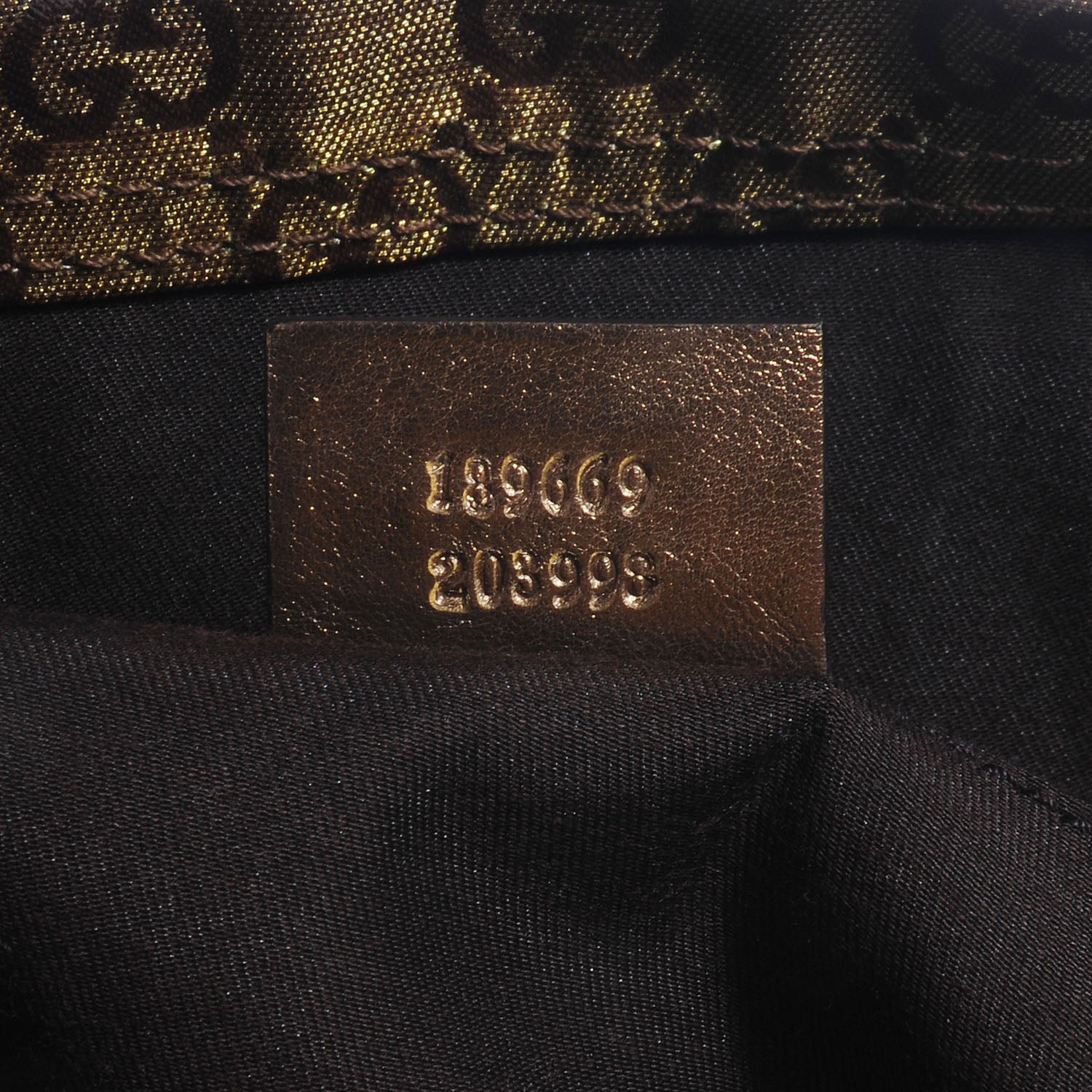Gucci Crystal Monogram Medium Web Handle Vertical Tote Bronze 8 of 8