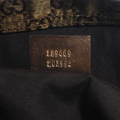 Gucci Crystal Monogram Medium Web Handle Vertical Tote Bronze 8 of 8