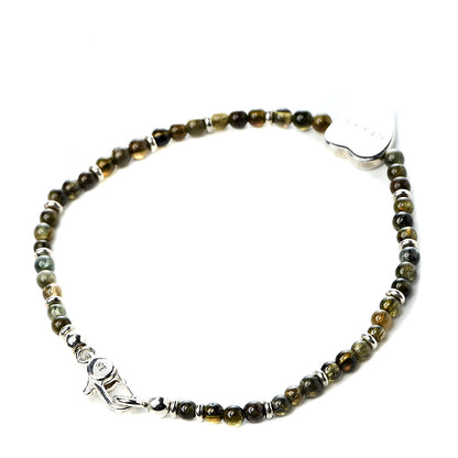 Gucci Sterling Silver Green Tourmaline Bead Heart Bracelet 3 of 5