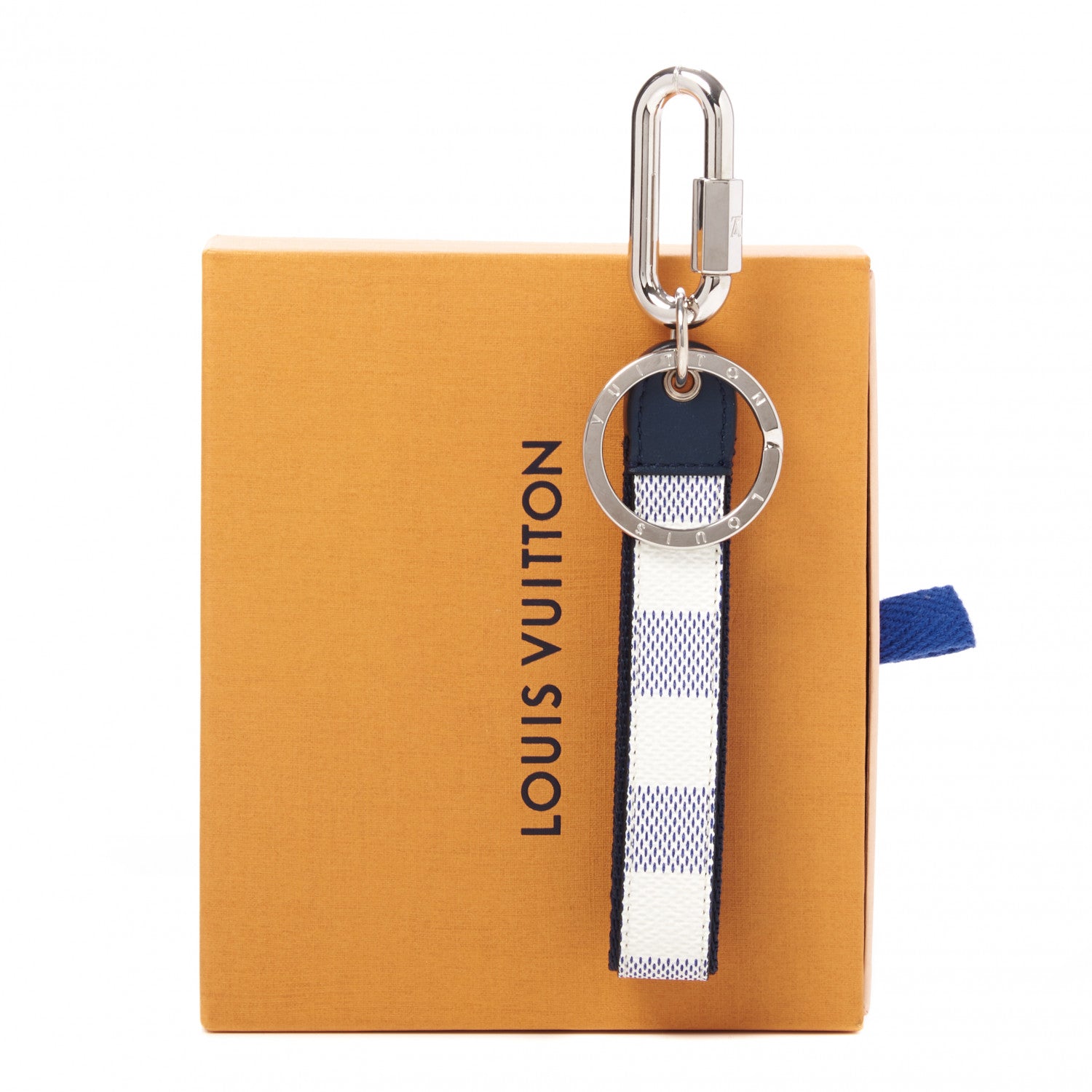 Louis Vuitton Damier Azur Coastline Dragonne Bag Charm Key Holder 5 of 5