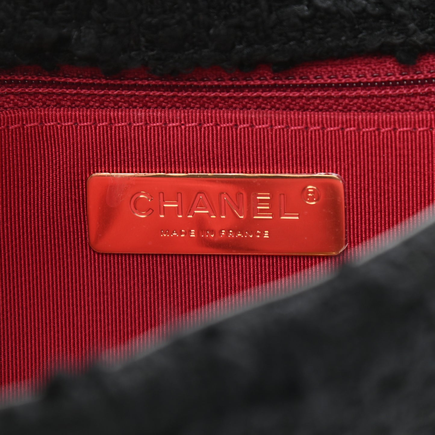 Tweed Quilted Medium Chanel 19 Flap Black