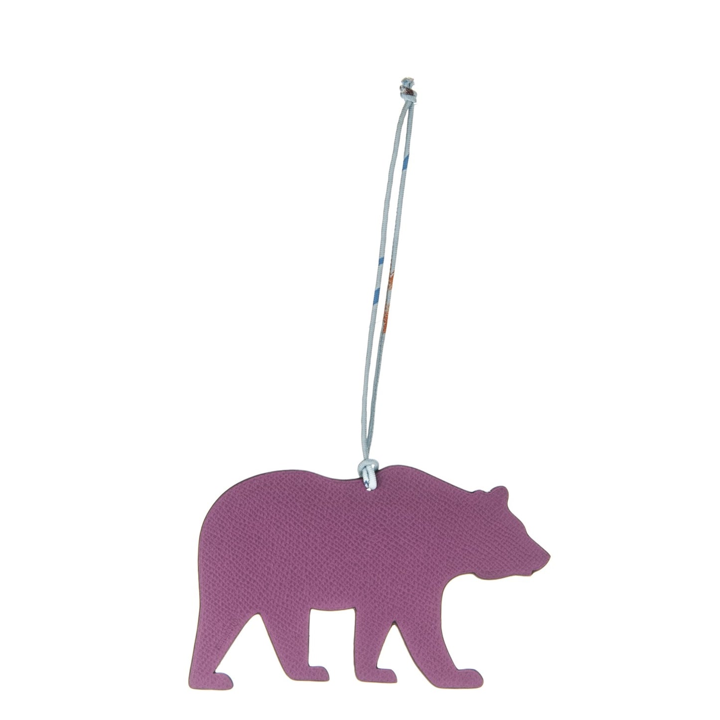 Togo Epsom Petit H Bear Bag Charm GM Gris Mouette Cyclamen