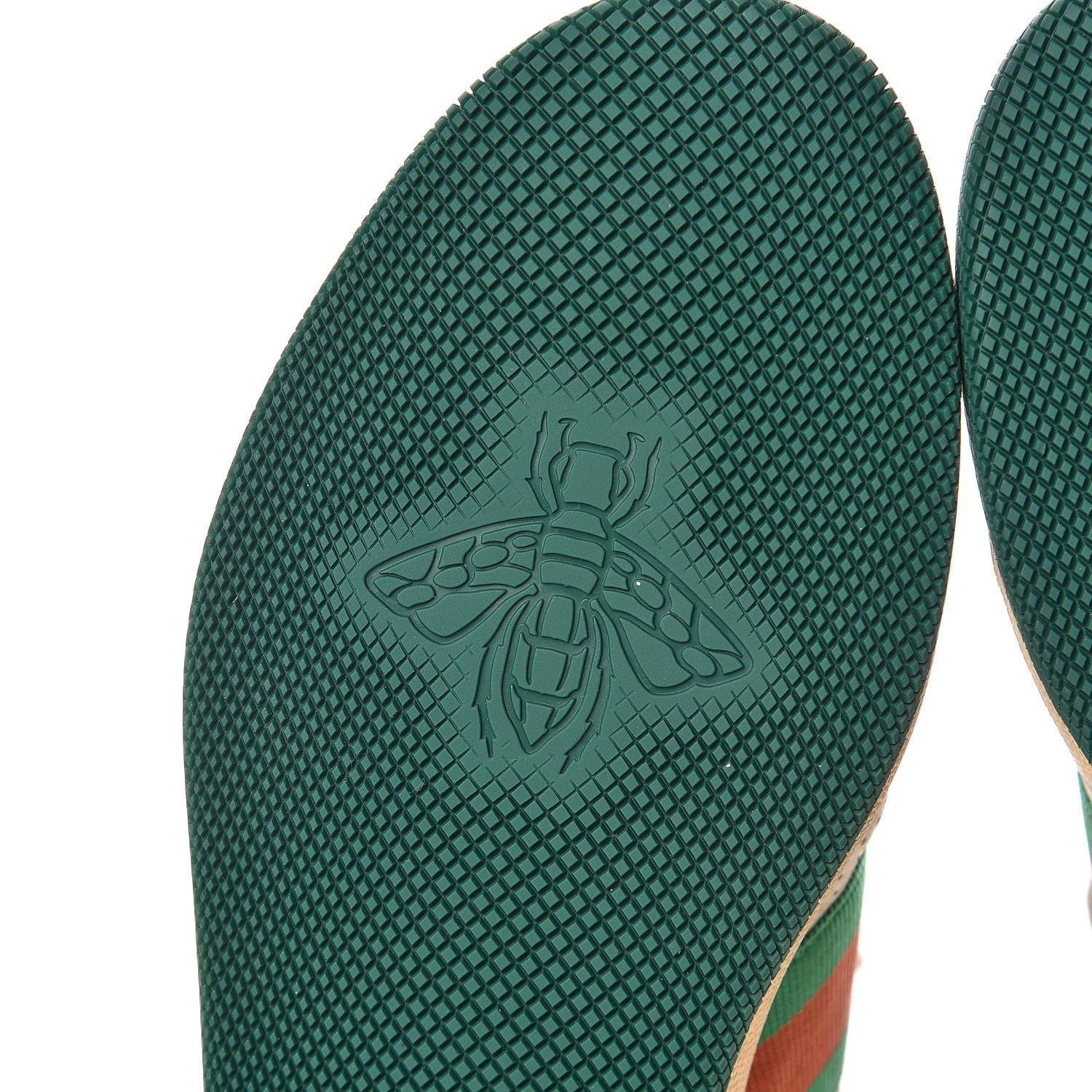 Gucci Nubuck Web Womens Screener Sneakers 36 Dusty Milk New Mystic White Vintage Green 8 of 11