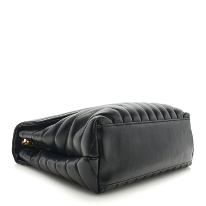 Saint Laurent Calfskin Y Quilted Monogram Medium Loulou Chain Satchel Black 4 of 8