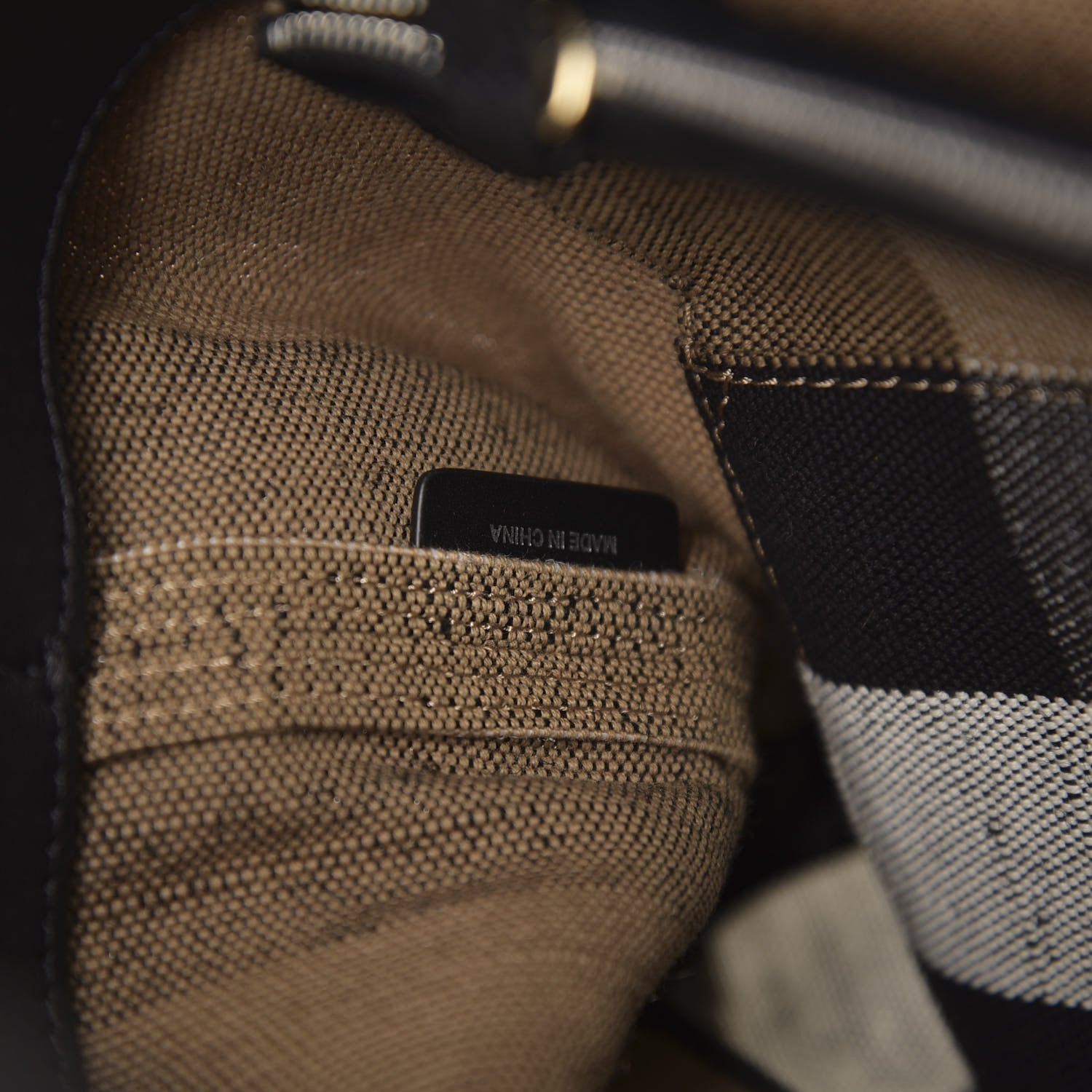 Burberry Canvas Mega Check Medium Ashby Hobo Black 8 of 11
