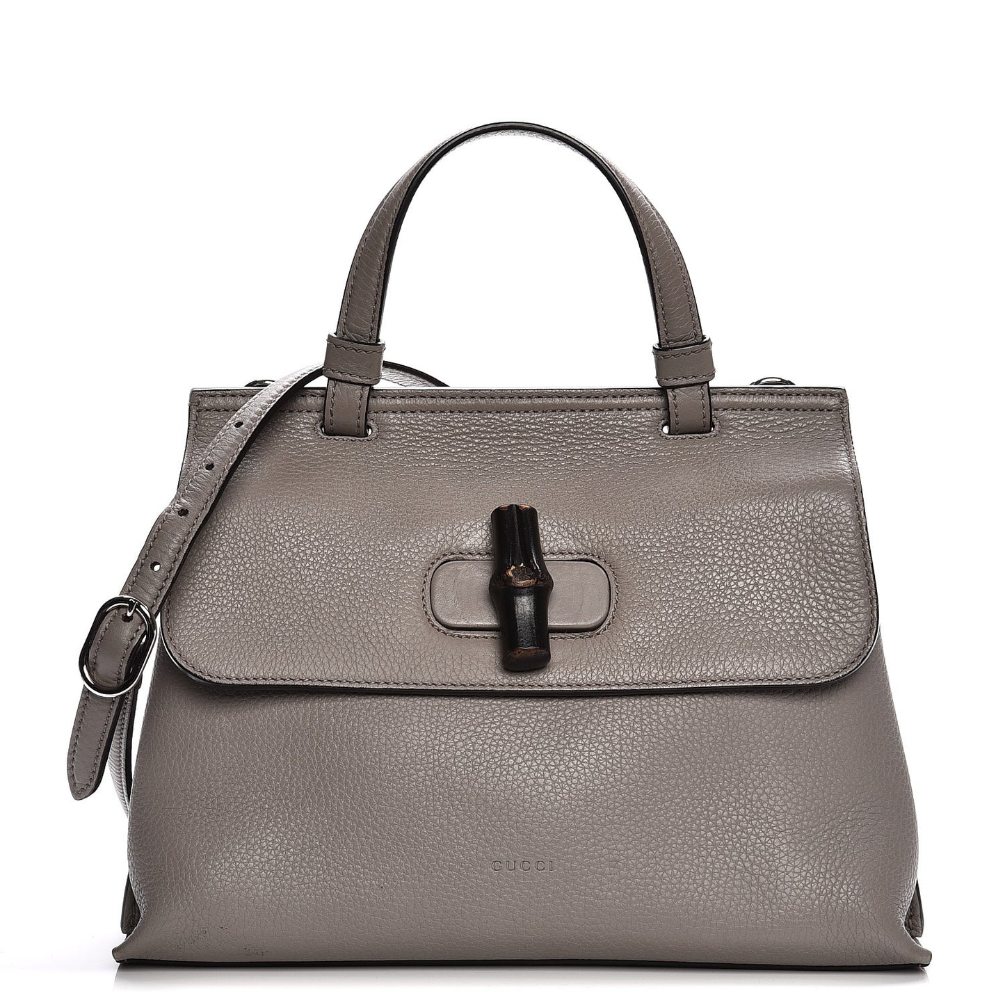 Cellarius Calfskin Small Bamboo Daily Top Handle Bag Storm Grey