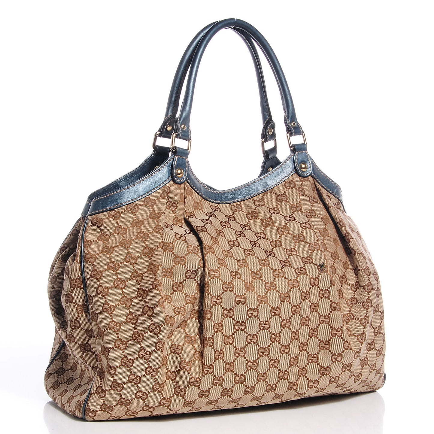 Monogram Large Sukey Tote Beige Blue