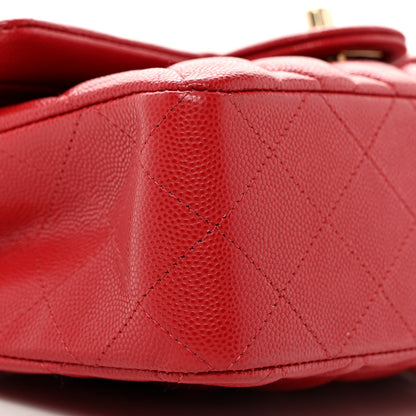 Chanel Caviar Quilted Small Double Flap Red 9 of 10