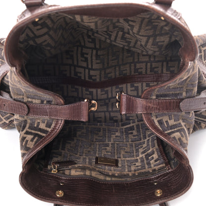 Fendi Velvet Zucca Vitello Large Bag De Jour Fango 4 of 5