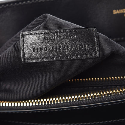 Saint Laurent Calfskin Y Quilted Monogram Large Loulou Chain Satchel Black 9 of 11