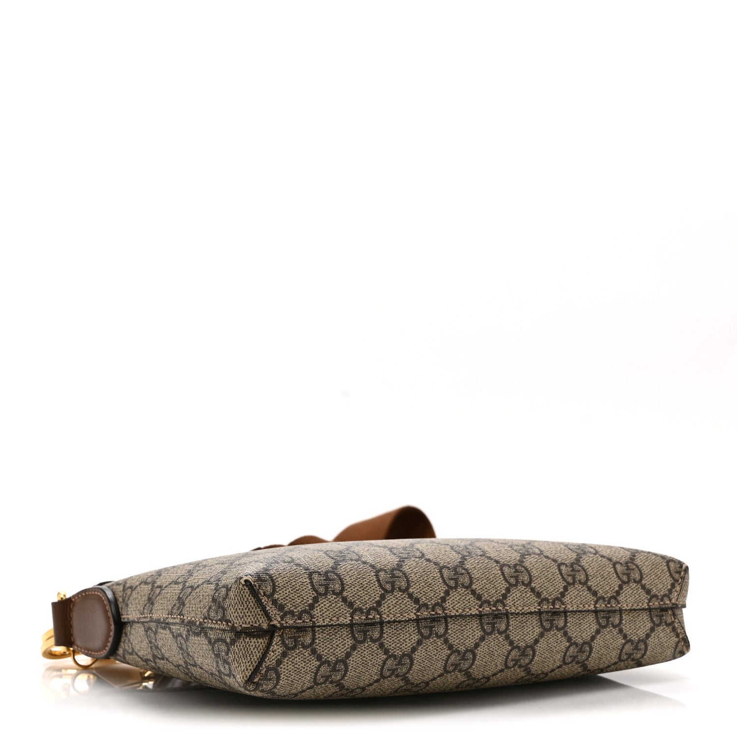 Gucci GG Supreme Monogram Azalea Calfskin Small Retro Interlocking G Wristlet Messenger Bag Beige Ebony Brown Sugar 4 of 11