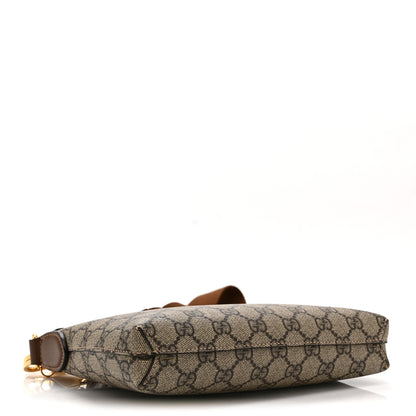 Gucci GG Supreme Monogram Azalea Calfskin Small Retro Interlocking G Wristlet Messenger Bag Beige Ebony Brown Sugar 4 of 11