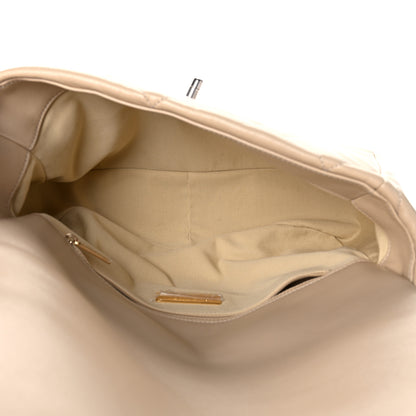 Chanel Lambskin Quilted Large Chanel 19 Flap Beige 4 of 9