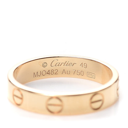 Cartier 18K Yellow Gold 3.5mm LOVE Wedding Band Ring 49 4.75 4 of 6