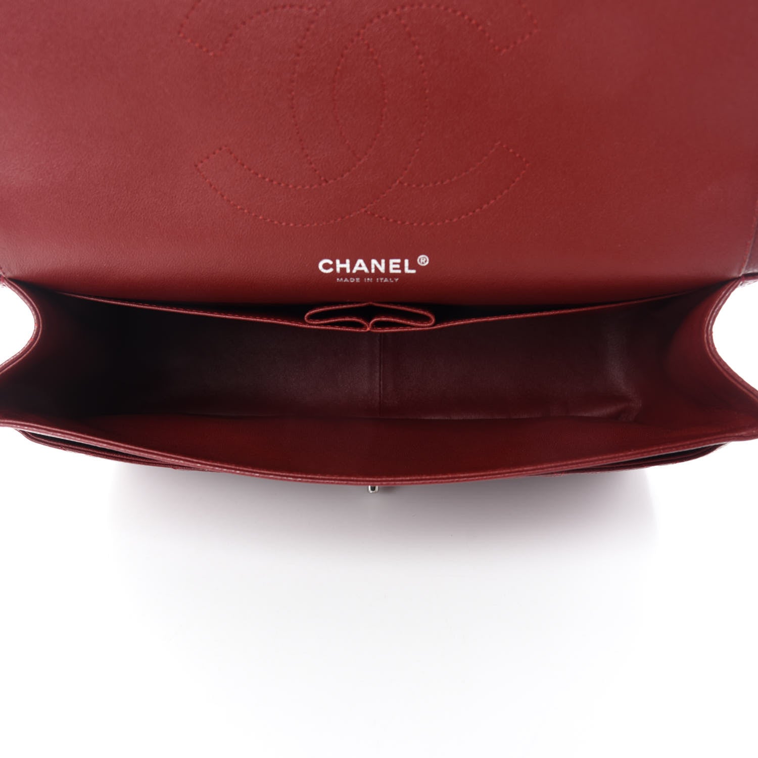 Chanel Caviar Quilted Jumbo Double Flap Dark Red 5 of 13