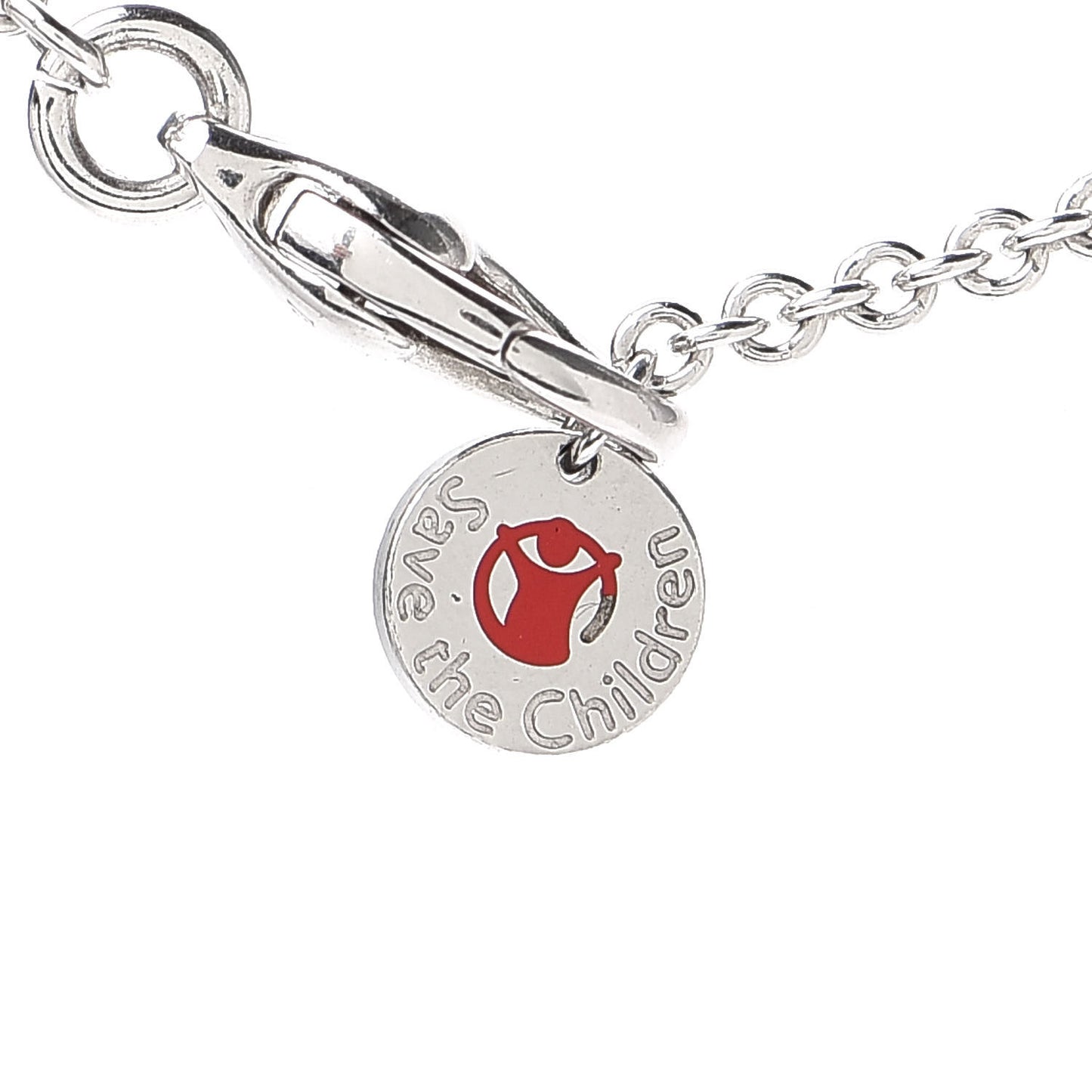Sterling Silver Ceramic Save The Children Pendant Necklace