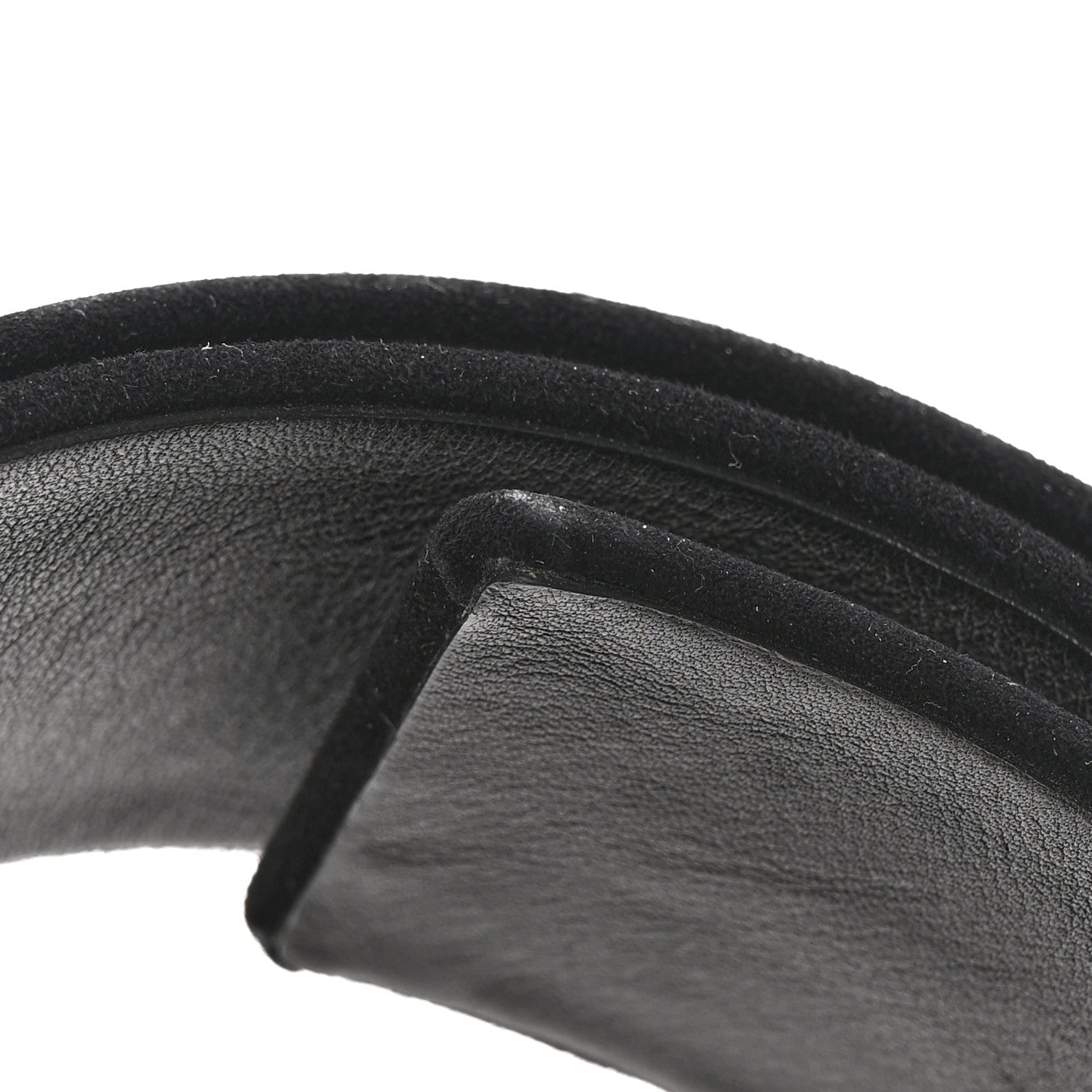 Chanel Suede CC Wreath Belt 85 34 Black Silver 6 of 7