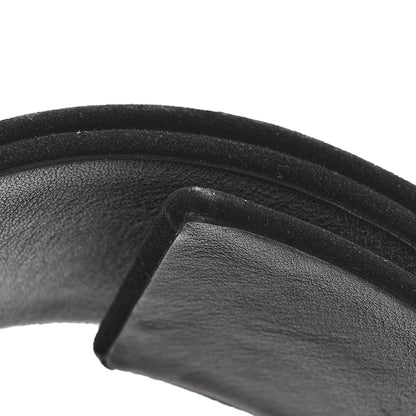 Chanel Suede CC Wreath Belt 85 34 Black Silver 6 of 7