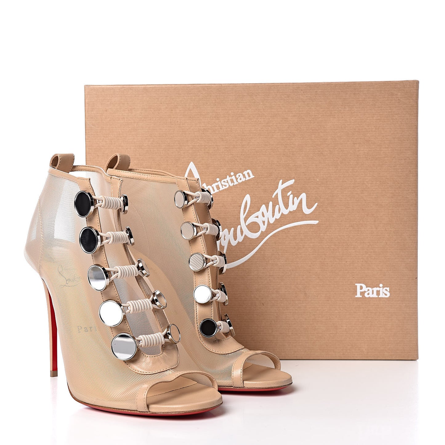 Mesh Nappa Marikate 100 Ankle Boots 40 Nude