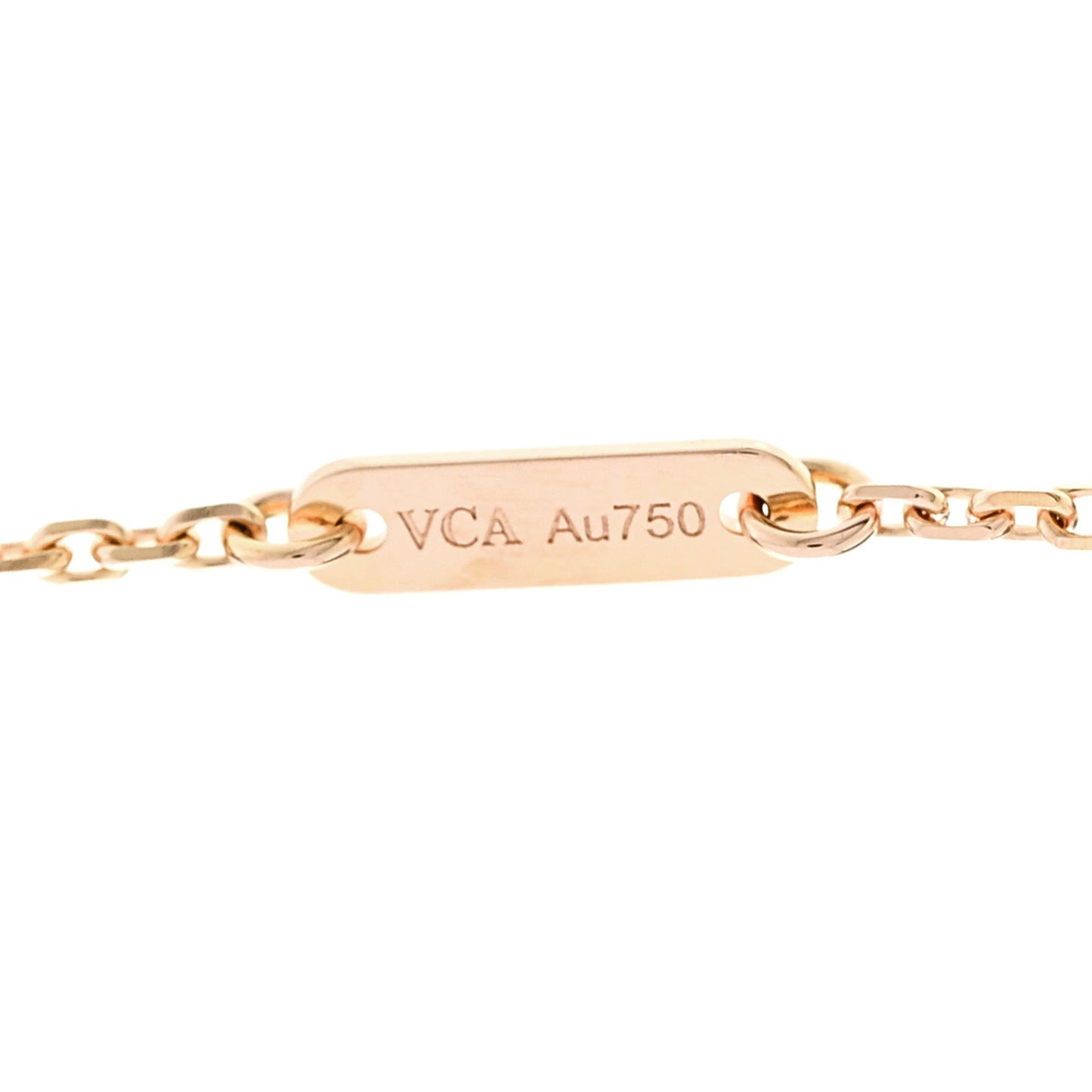 18K Rose Gold Carnelian Sweet Alhambra Pendant Necklace