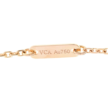 Van Cleef & Arpels 18K Rose Gold Carnelian Sweet Alhambra Pendant Necklace 6 of 7