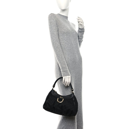 Gucci Monogram Medium D Gold Ring Hobo Black 2 of 11
