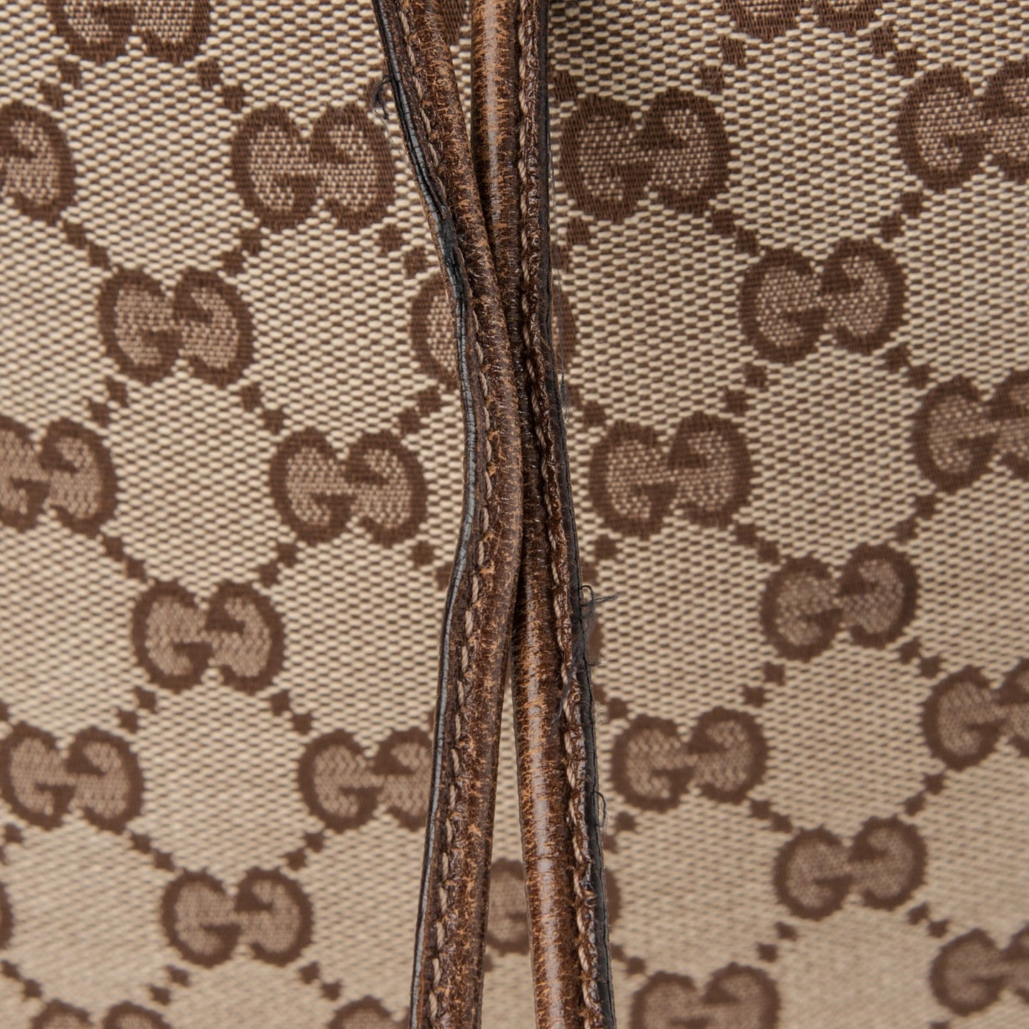 Monogram Drawstring Shoulder Bag Brown