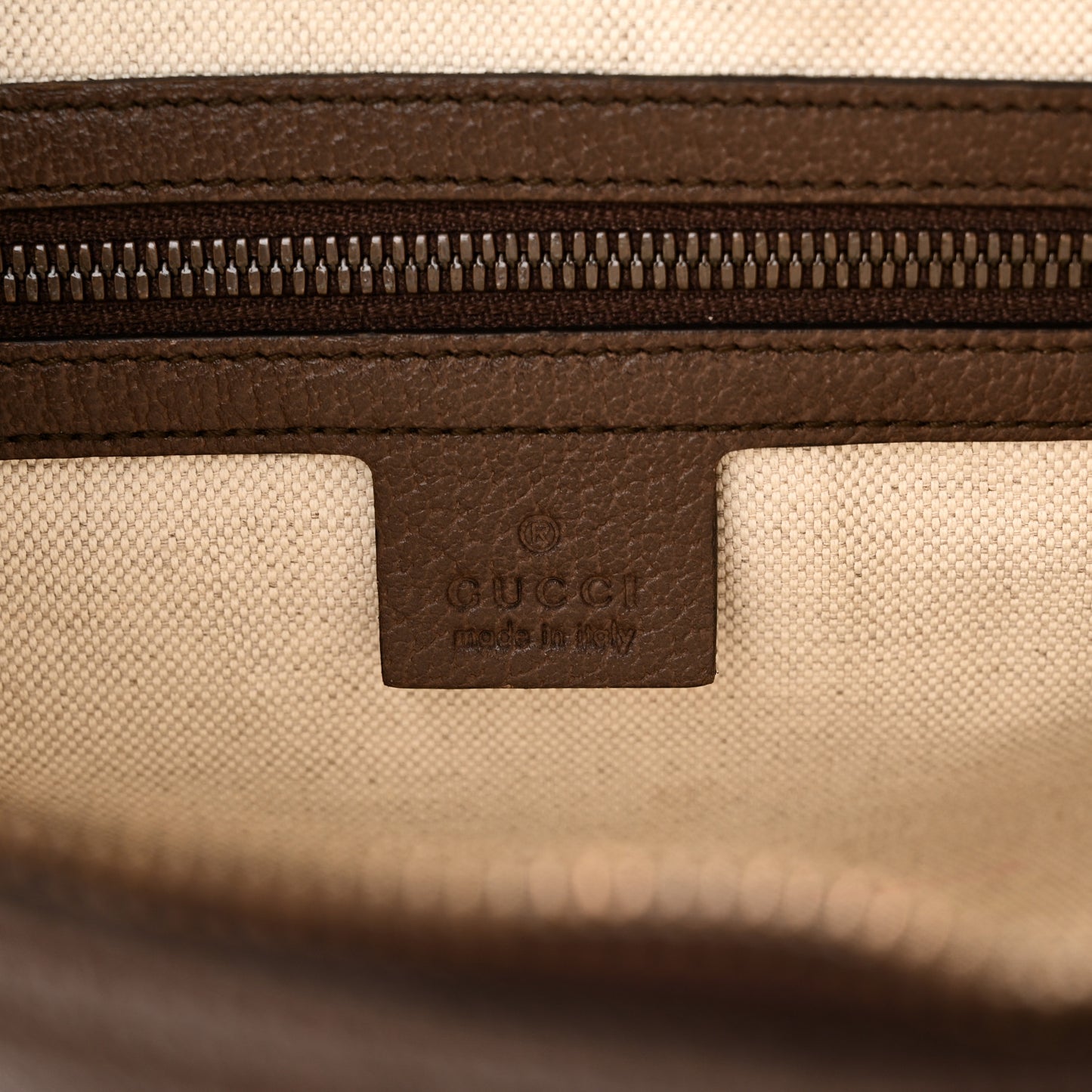 GG Supreme Monogram Web Small Ophidia Half Moon Hobo Brown