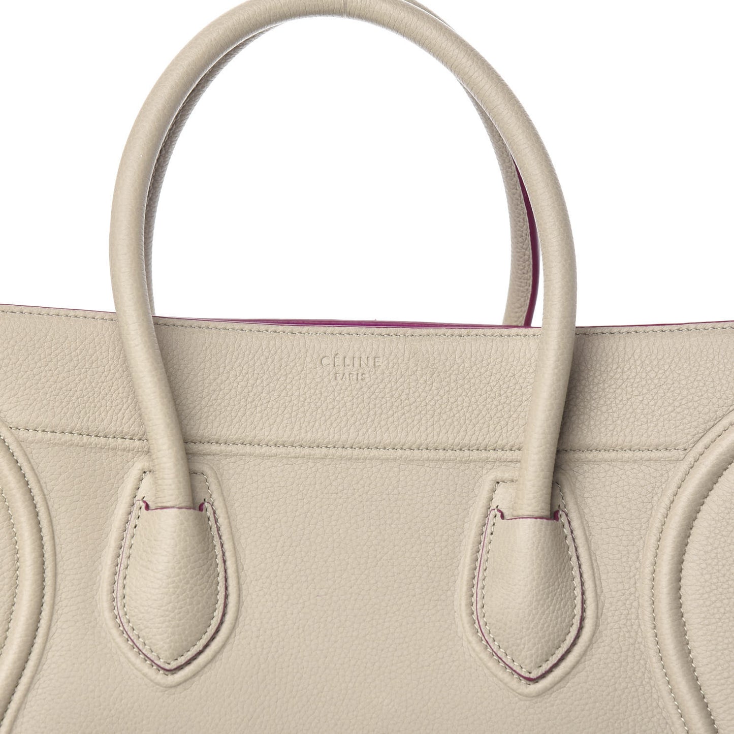 Baby Grained Calfskin Medium Phantom Luggage Beige