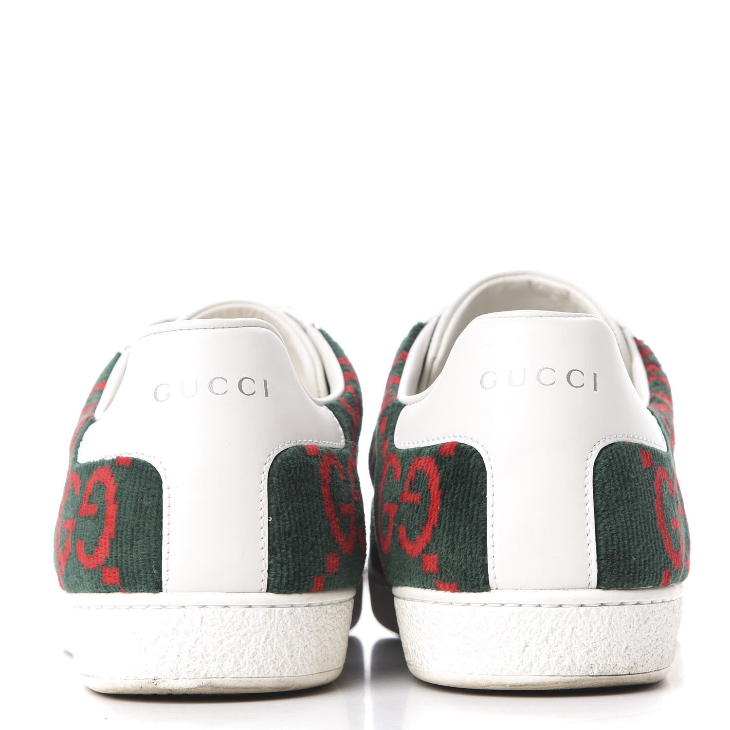 Gucci Terry Cloth GG Monogram Web Womens Ace Sneakers 41 Green Red 7 of 10