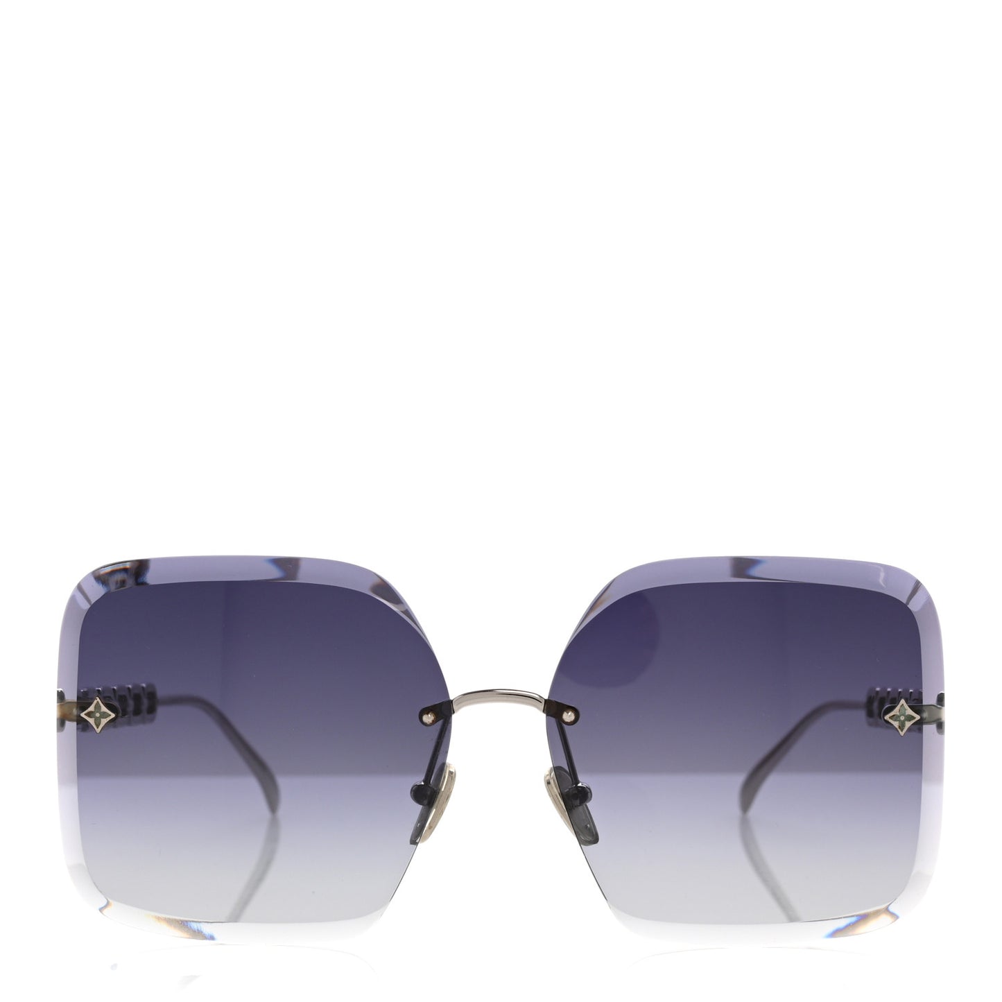 Metal LV Jewel Square Sunglasses Z2161U Silver Grey