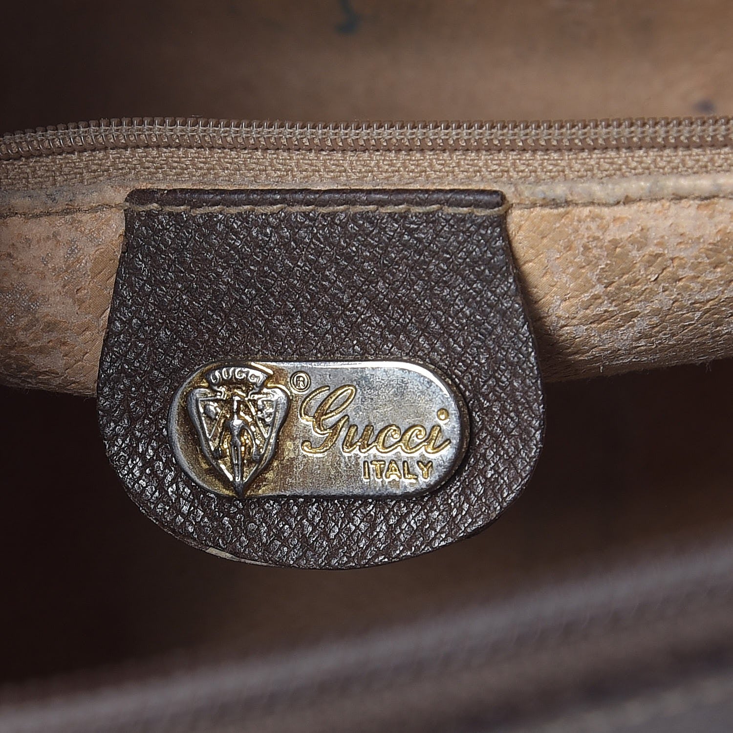 Gucci GG Plus Monogram Vintage Web Small Boston Dark Brown 6 of 25