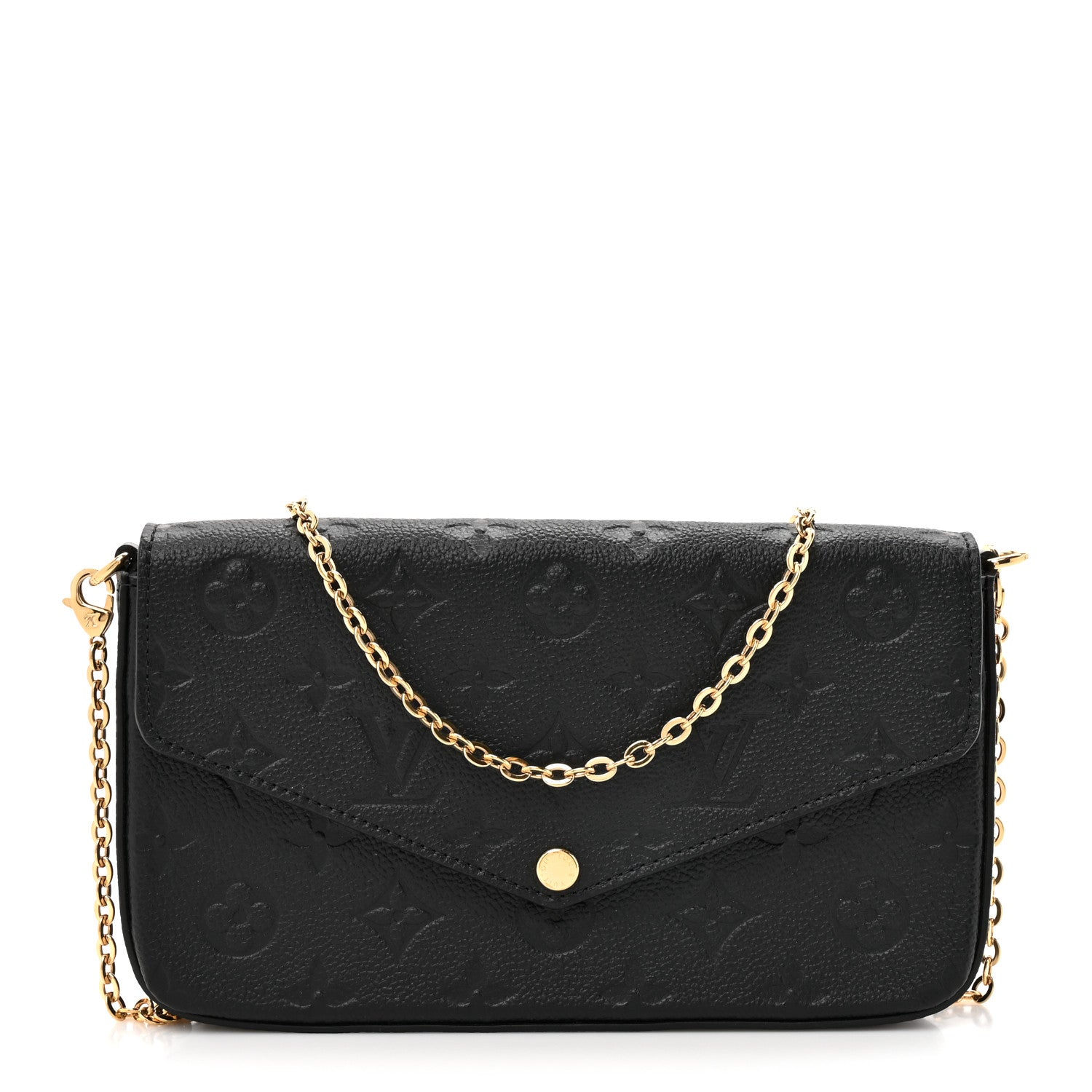 Louis Vuitton Empreinte Pochette Felicie Chain Wallet Black 1 of 13