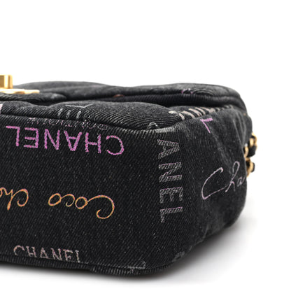 Chanel Denim Quilted Denim Mood Mini Rectangular Flap Black Multicolor 9 of 10