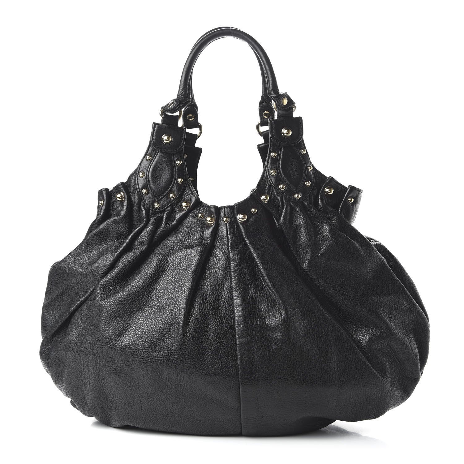 Gucci Calfskin Studded Large Pelham Tote Black 1 of 11