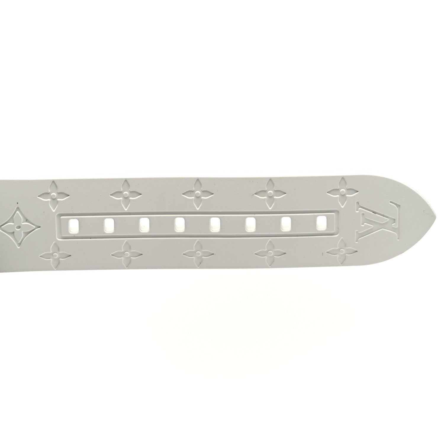 Louis Vuitton Rubber Monogram Tambour Watch Strap White 7 of 7