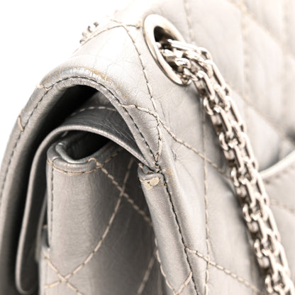 Chanel Metallic Aged Calfskin Quilted 2.55 Reissue 226 Flap Silver 13 of 16
