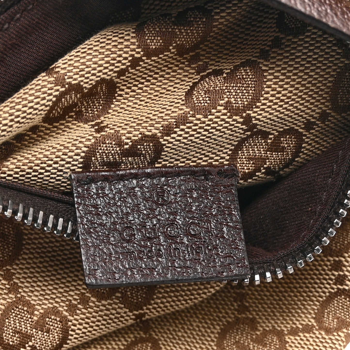 Monogram Web Belt Bag Dark Brown