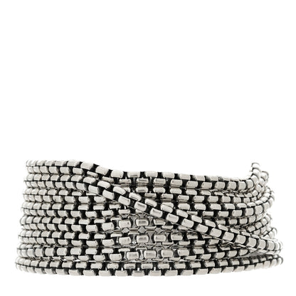 David Yurman Sterling Silver Eight-Row Box Chain Bracelet 1 of 3