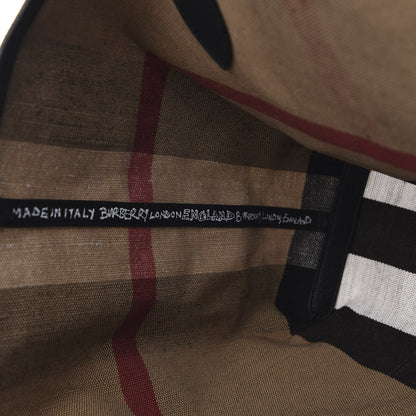 Burberry Coated Canvas Mega Check Medium Doodle Tote Black 9 of 15