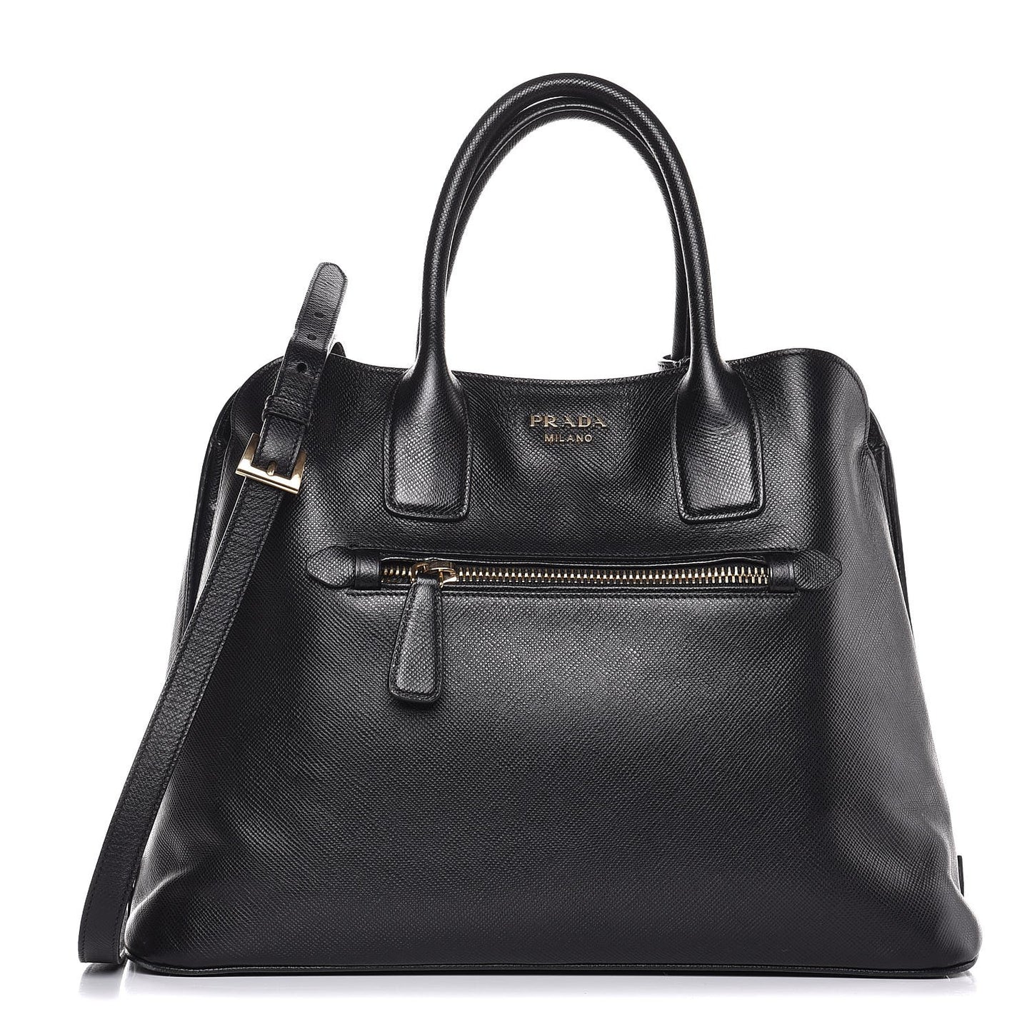 Saffiano Cuir Open Promenade Tote Black