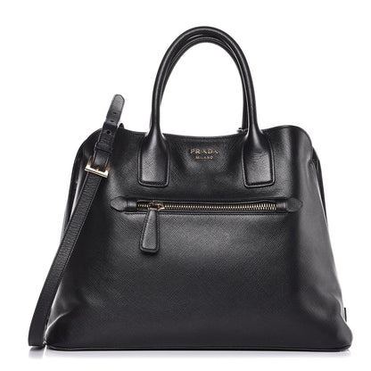 Prada Saffiano Cuir Open Promenade Tote Black 1 of 8
